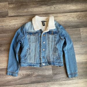 Denim Jacket with Sherpa Lining